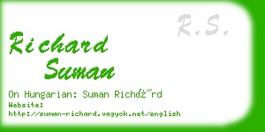 richard suman business card